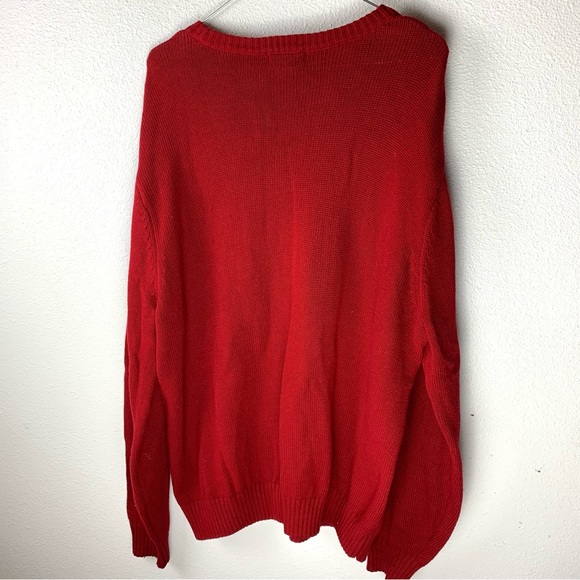 Vintage Dockers mens womens Christmas ugly sweater oversized Large reindeer snow - Picture 3 of 4